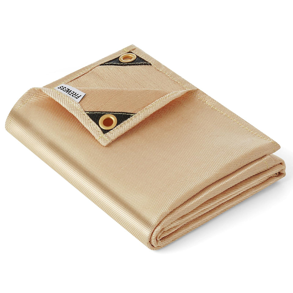 FireWESS heavy duty fiberglass welding blanket with brass grommets for safe heat protection.
