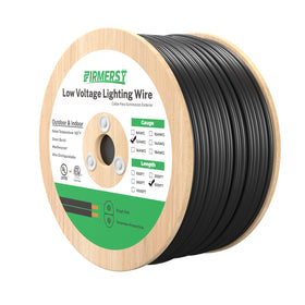 FIRMERST 12/2 low voltage wire coil designed for long outdoor runs.