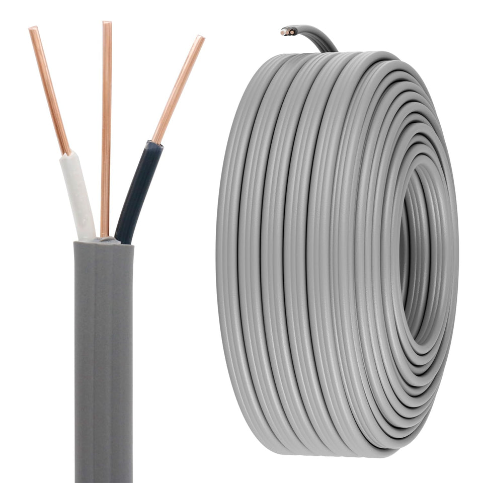 FIRMERST 12/2 UF wire for outdoor direct burial, 100 ft, reliable underground power