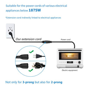 FIRMERST black extension cord blending with desk and decor.