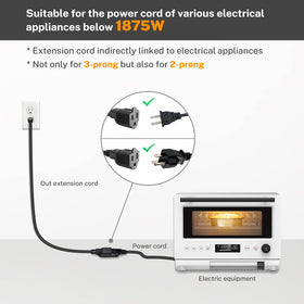 FIRMERST extension cord ideal for home theater, speakers, and electronics.