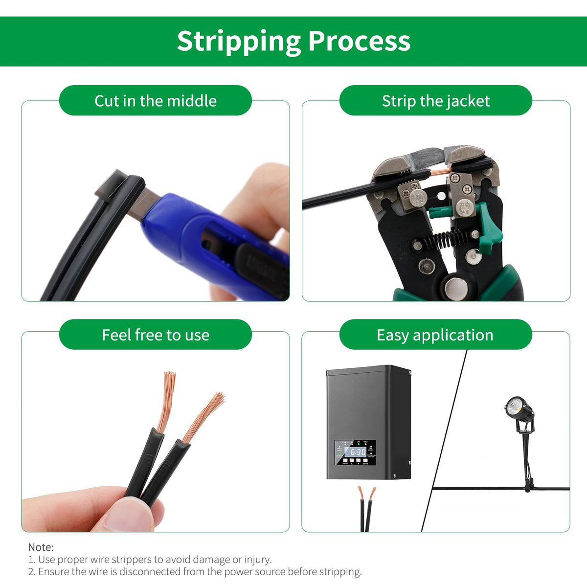 FIRMERST flexible 12 AWG 2C wire eases routing around obstacles.