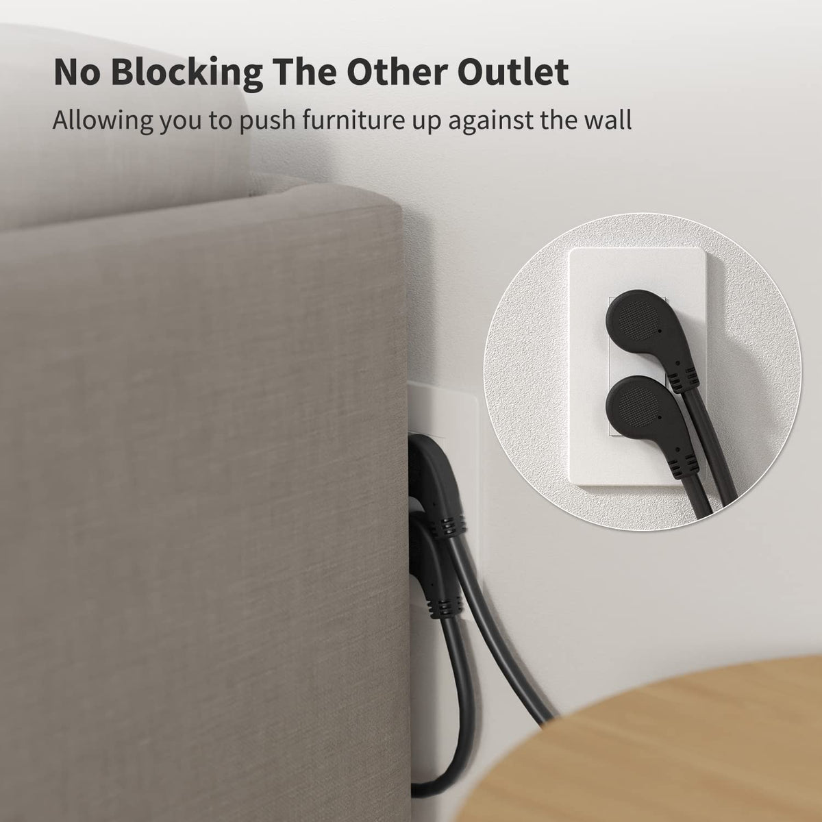 FIRMERST NEMA 5-15 compatible cord for common household outlets.