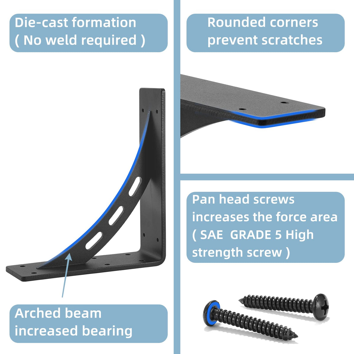 Firmetal high-strength screws and anchors included for secure wall mounting.