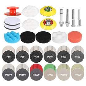 Firmoath 136Pcs Sanding Disc Kit 3in setup for versatile drill polishing