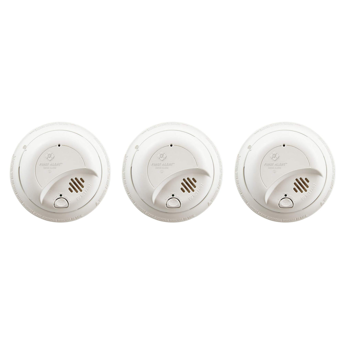 First Alert 9120B smoke detector in a 3-pack with hardwired and battery backup.