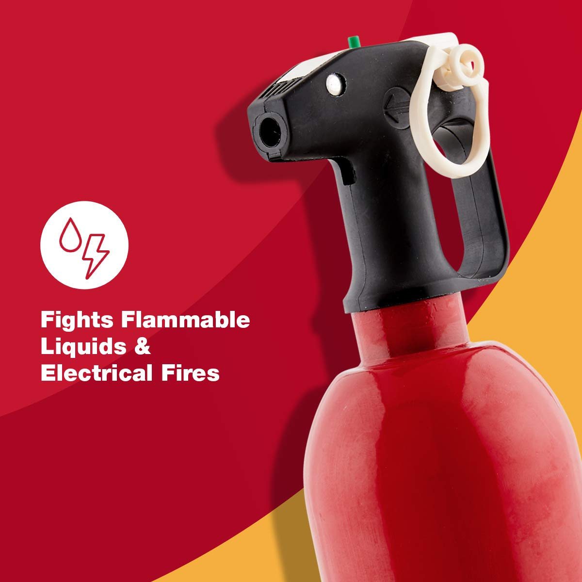 First Alert Auto5 pull-pin with safety seal to prevent accidental discharge