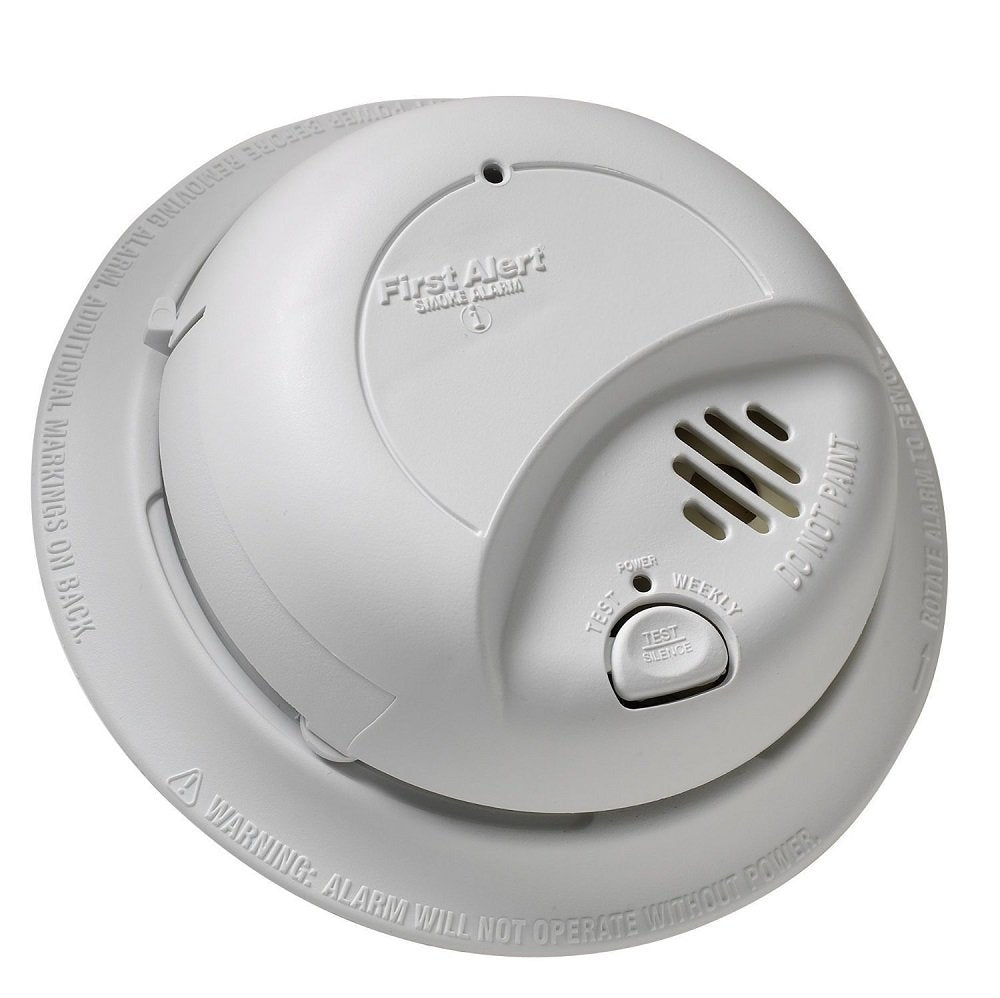 First Alert BRK 9120B hardwired smoke detector for reliable home fire alert during outages