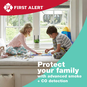 First Alert BRK SC9120B-6 battery backup ensures monitoring during power outages.