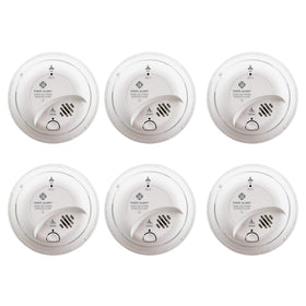 First Alert BRK SC9120B-6 front view shows a sleek white detector for home safety.