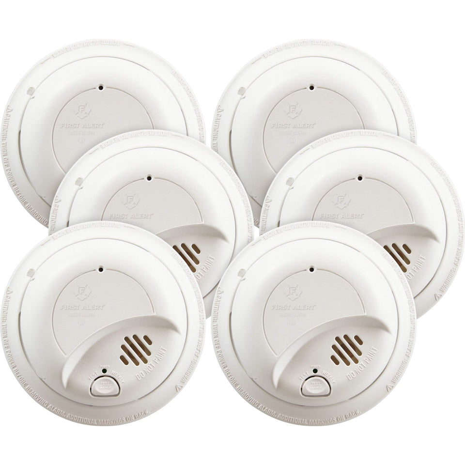 First Alert BRK SMI100-AC smoke detector mounted on ceiling for reliable home safety
