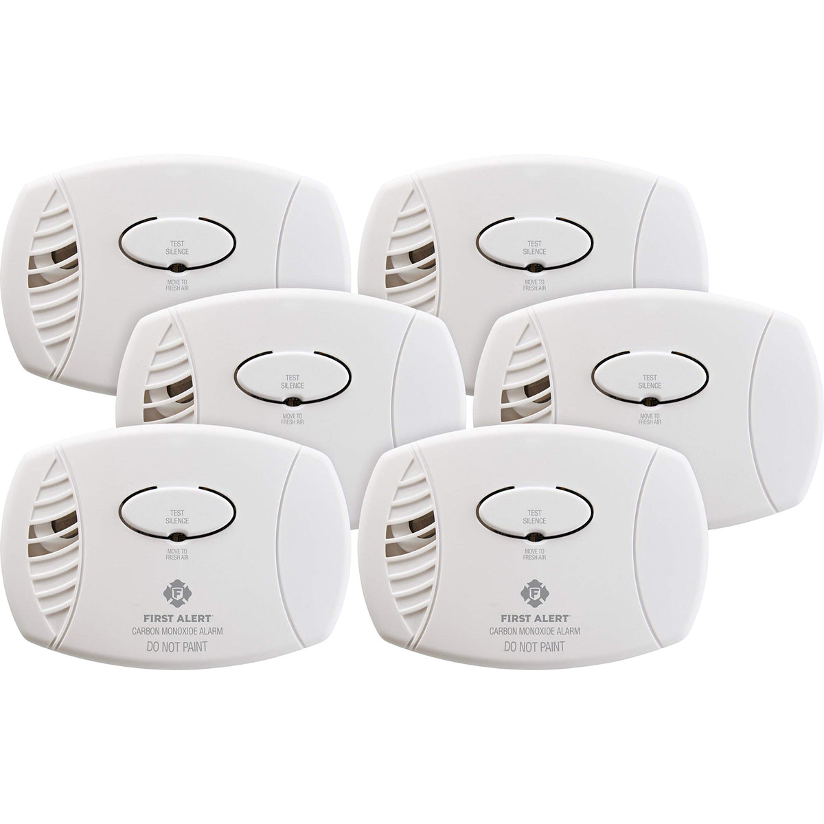 First Alert CO400 detector front view with one-button operation for quick safety checks