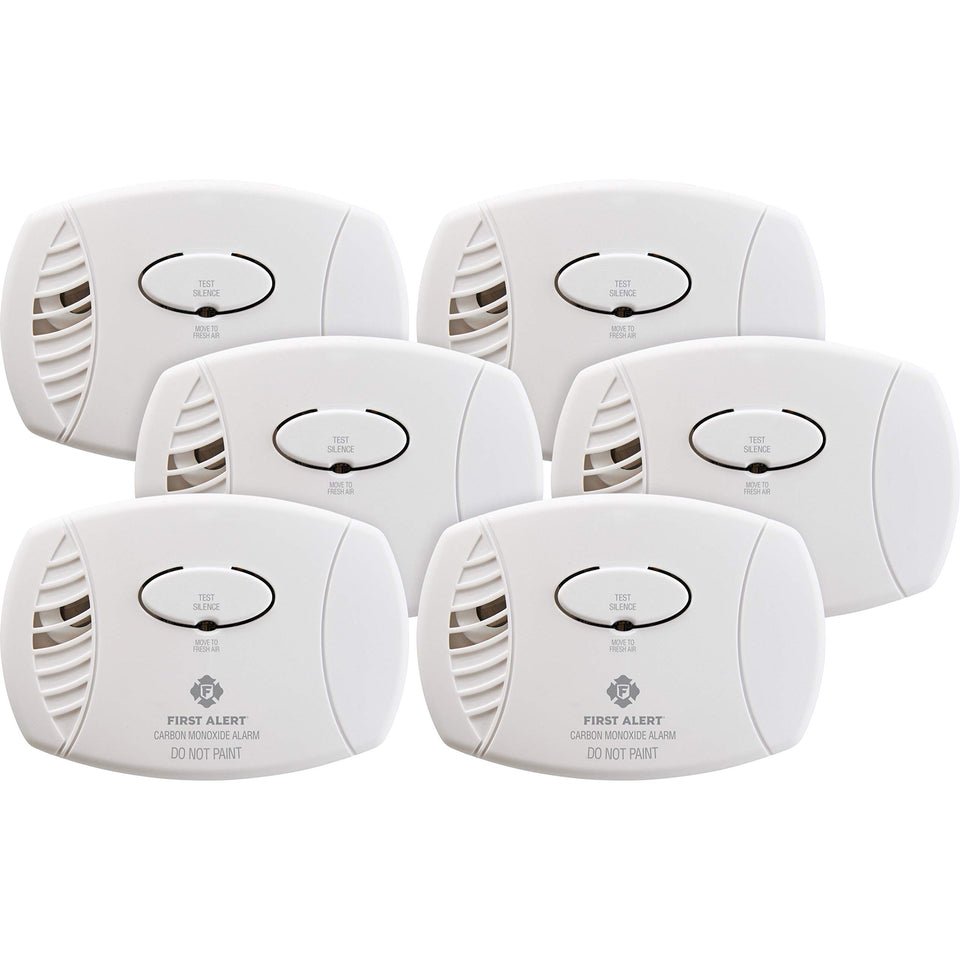 First Alert CO400 detector front view with one-button operation for quick safety checks