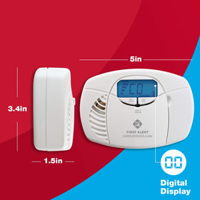 First Alert CO410 85 dB alarm sounds when CO rises.