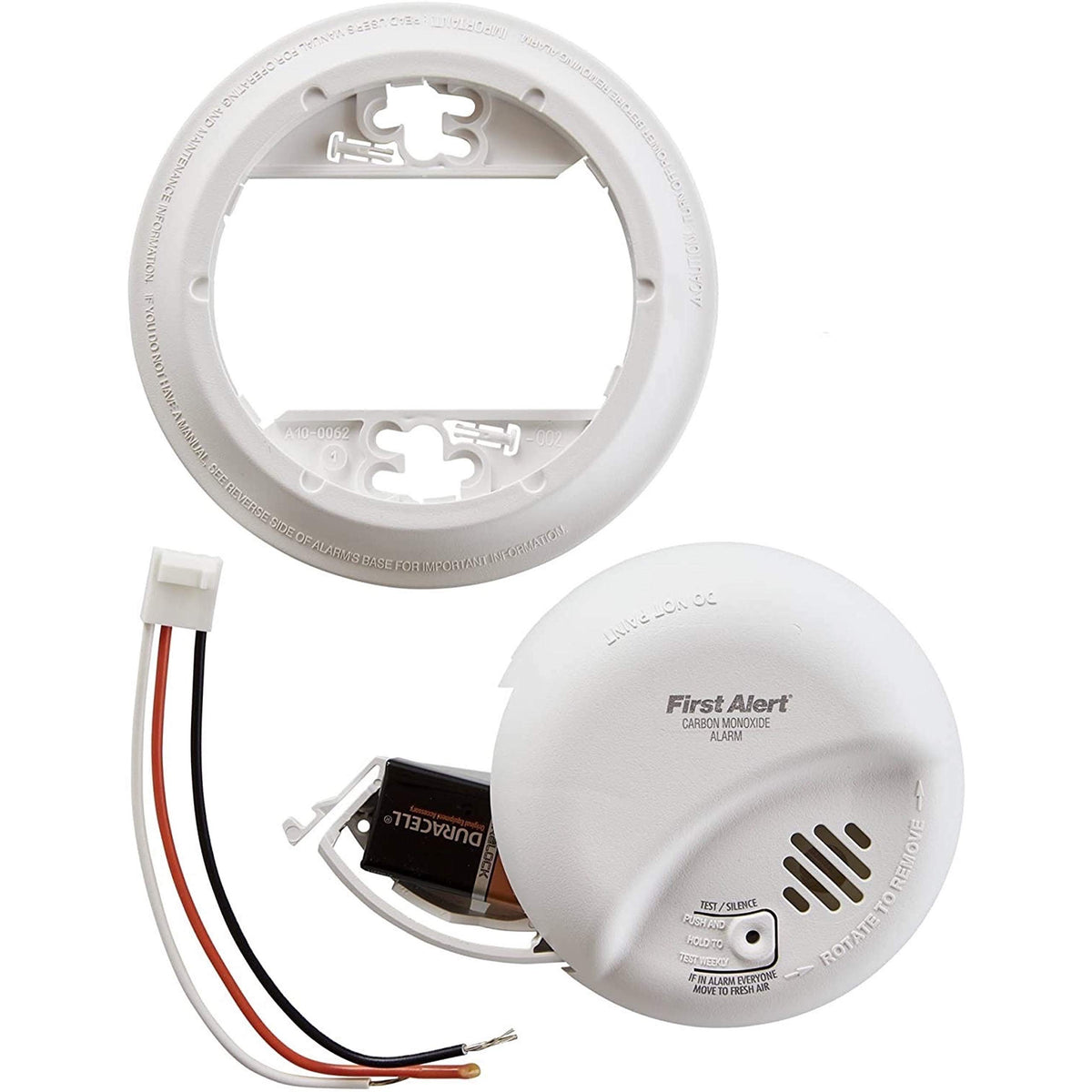 First Alert CO5120BN alarm indicator lit highlights the unit that triggered.