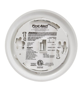 First Alert CO5120BN with battery backup showing seamless power during outages.