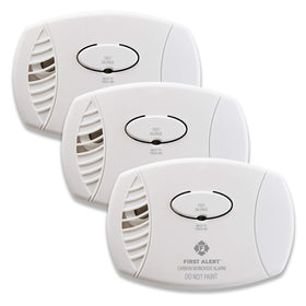 First Alert CO606 plug-in detector in outlet for continuous CO monitoring