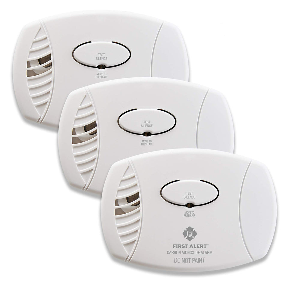 First Alert CO606 plug-in detector in outlet for continuous CO monitoring