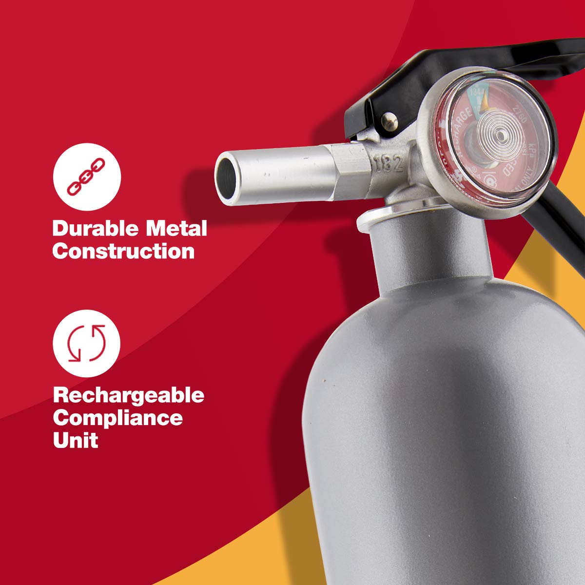 DHOME1 extinguisher ready to tackle common home fires.