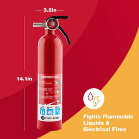 First Alert Garage10 metal head and valve detail signals durable construction.