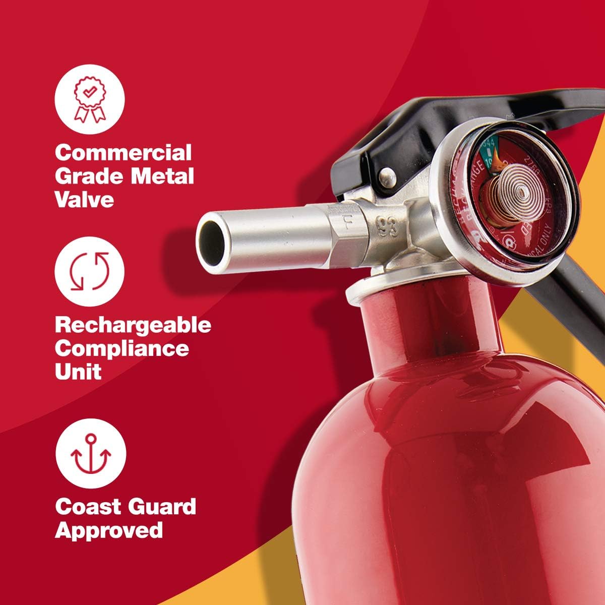 First Alert HOME1 with metal valve and trigger for durable performance