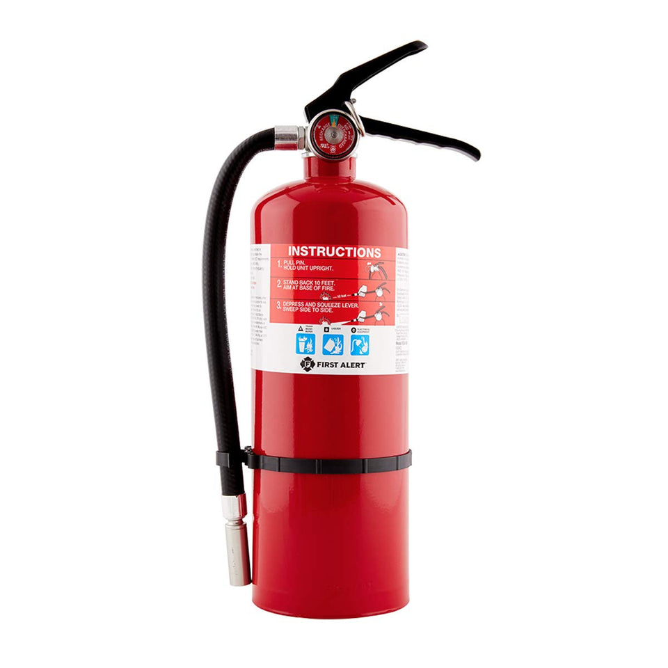 First Alert HOME2PRO fire extinguisher front view for reliable protection