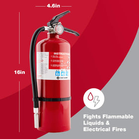 First Alert HOME2PRO mono ammonium phosphate extinguisher agent enables effective suppression
