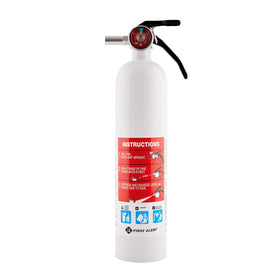 First Alert Marine1 extinguisher mounted bracket for deck accessibility