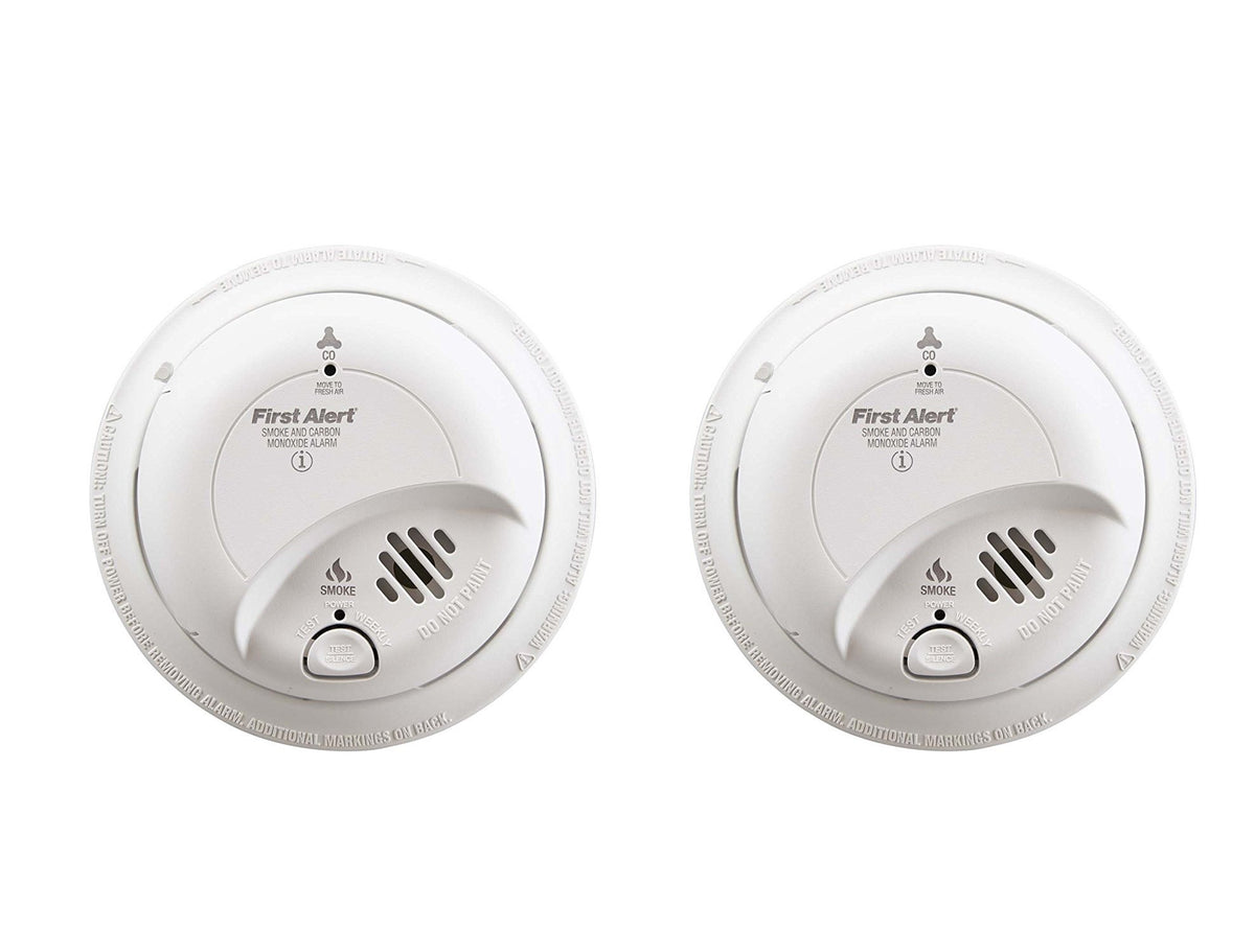 First Alert SC-9120B hardwired smoke and CO alarm with battery backup provides continuous protection.