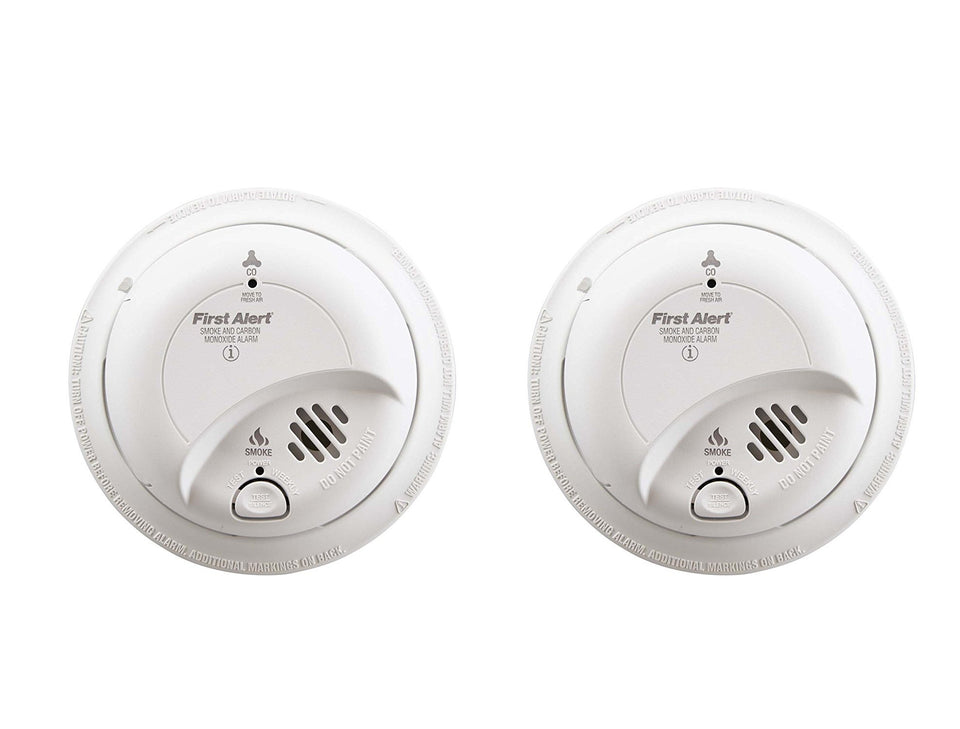 First Alert SC-9120B hardwired smoke and CO alarm with battery backup provides continuous protection.