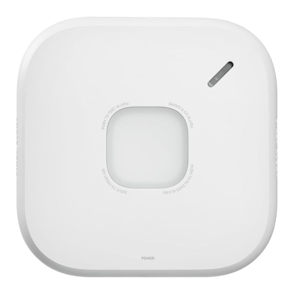 First Alert SC5 smart alarm, front view, with clear status indicators for quick safety checks.