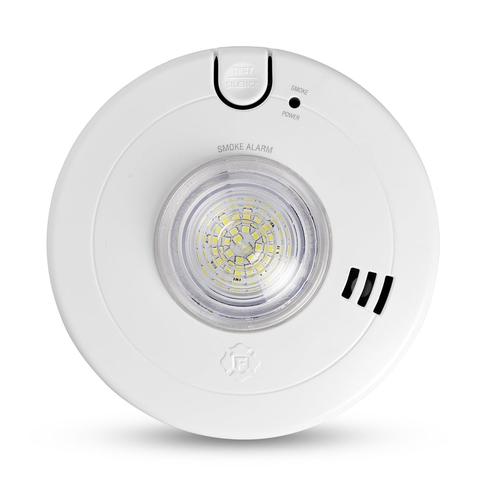 First Alert SM110LED-AC smoke alarm with LED strobe for clear visual warning in homes