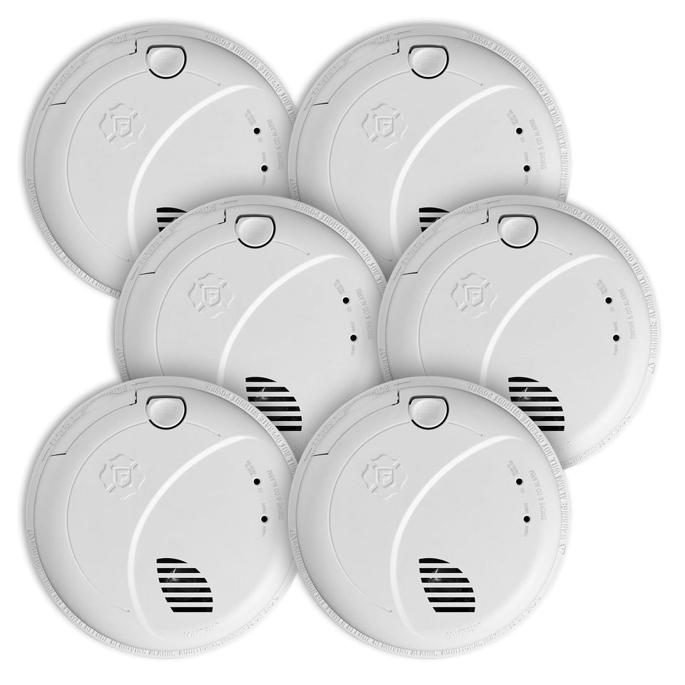 First Alert SMCO100V-AC front view showing 2-in-1 smoke and CO protection