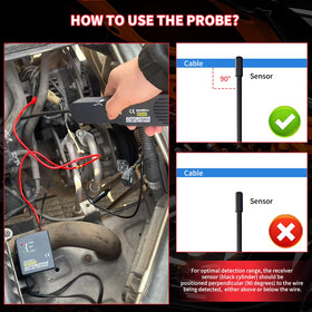 In-series tester setup with FIRSTOOL EM415Pro checks circuit continuity