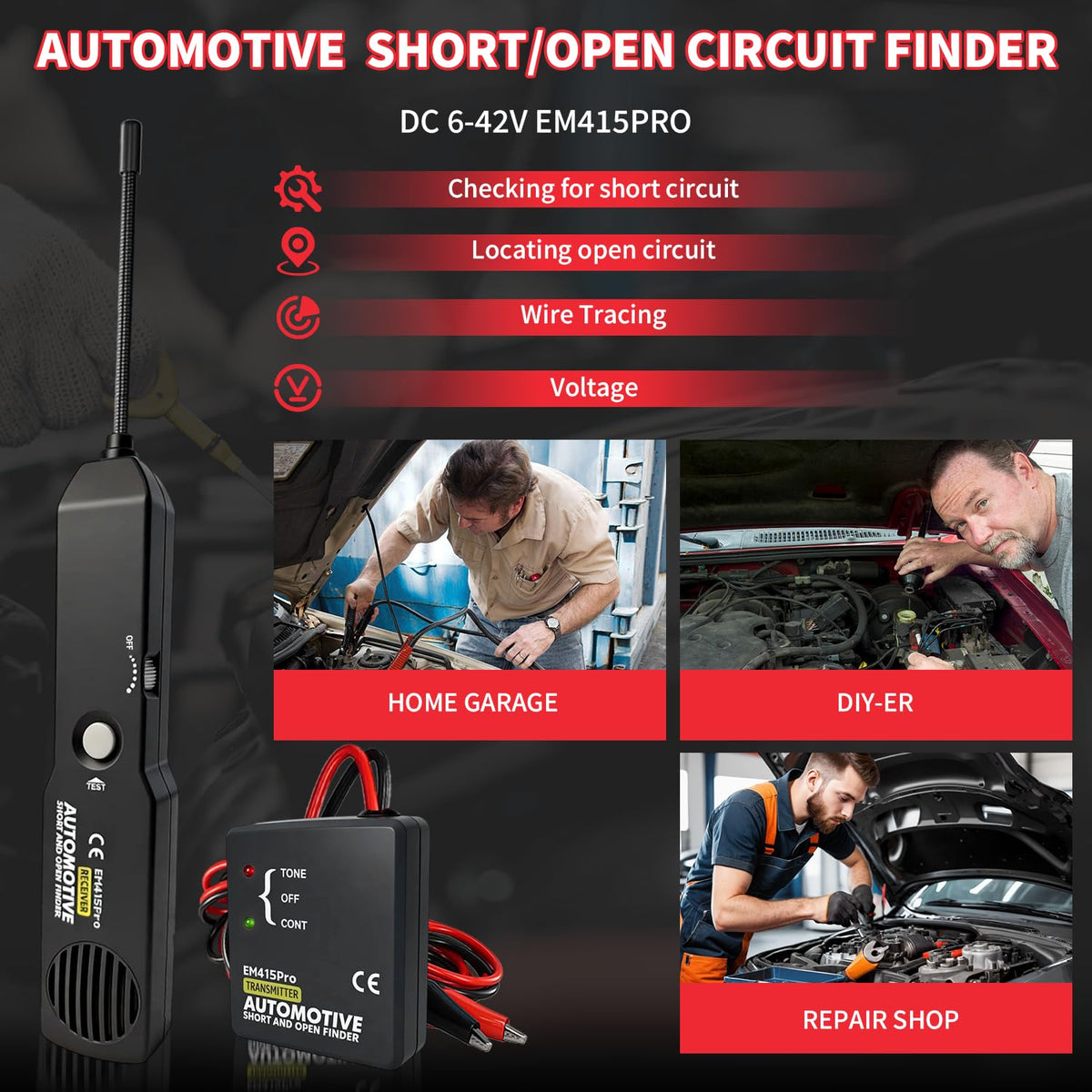 FIRSTOOL EM415Pro in-field tracer locating wires without damaging insulation