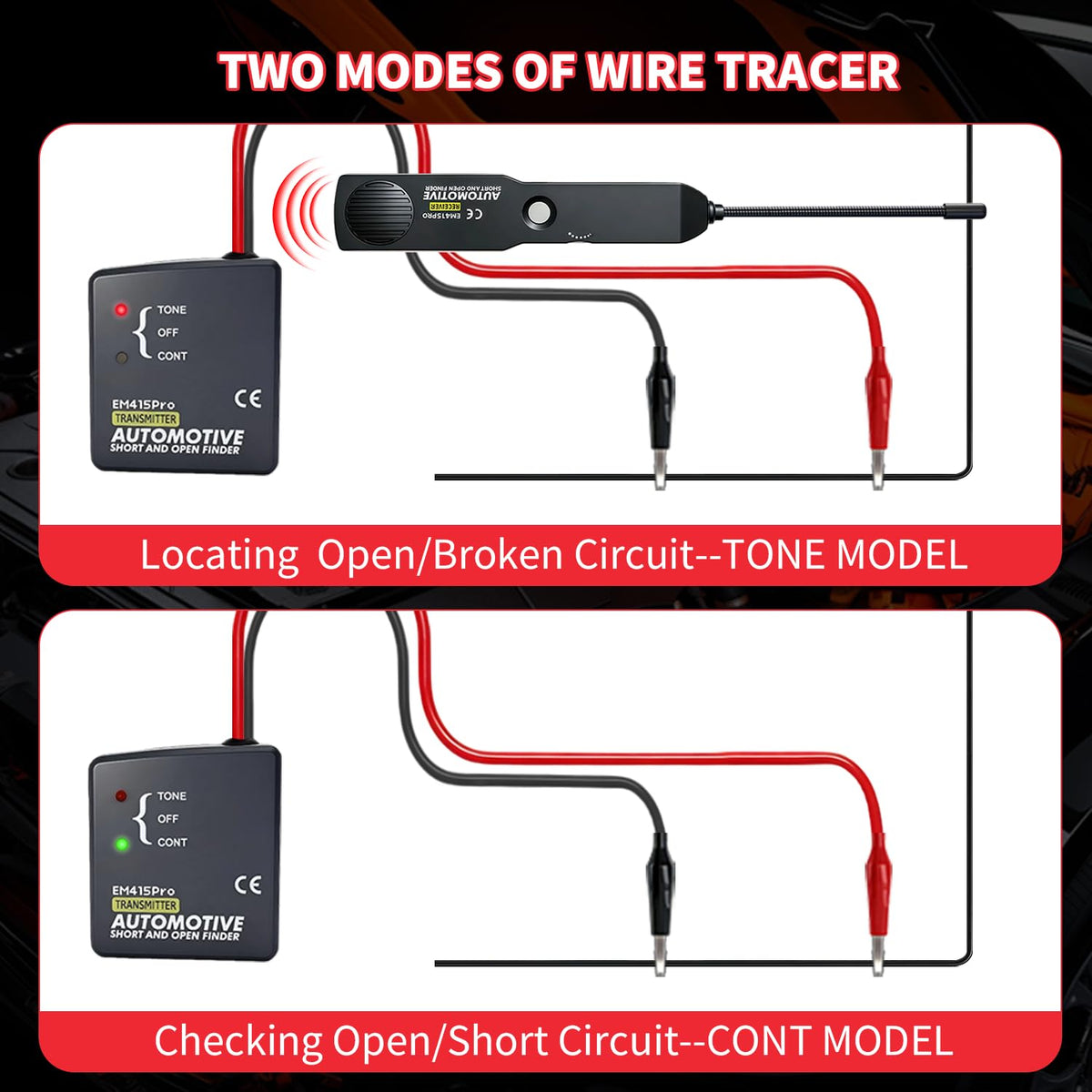 EM415Pro tone mode beeping to highlight intact wire sections