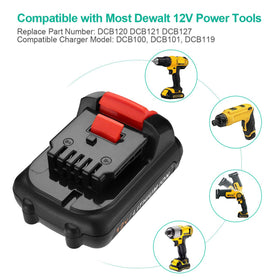 FirstPower 12V 4Ah battery back label highlights capacity and safety features