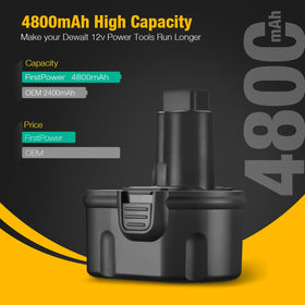 FirstPower compatibility chart for Dewalt 12V XRP models including DW9071