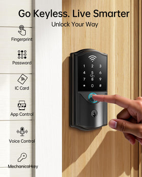 Firstriver WiFi Smart Lock auto-lock feature helps keep doors secure