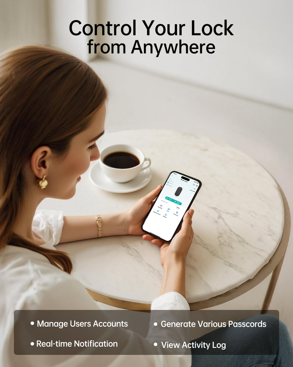 Firstriver WiFi Smart Lock digital keypad enables convenient passcodes