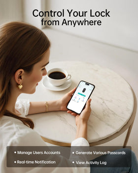 Firstriver WiFi Smart Lock digital keypad enables convenient passcodes