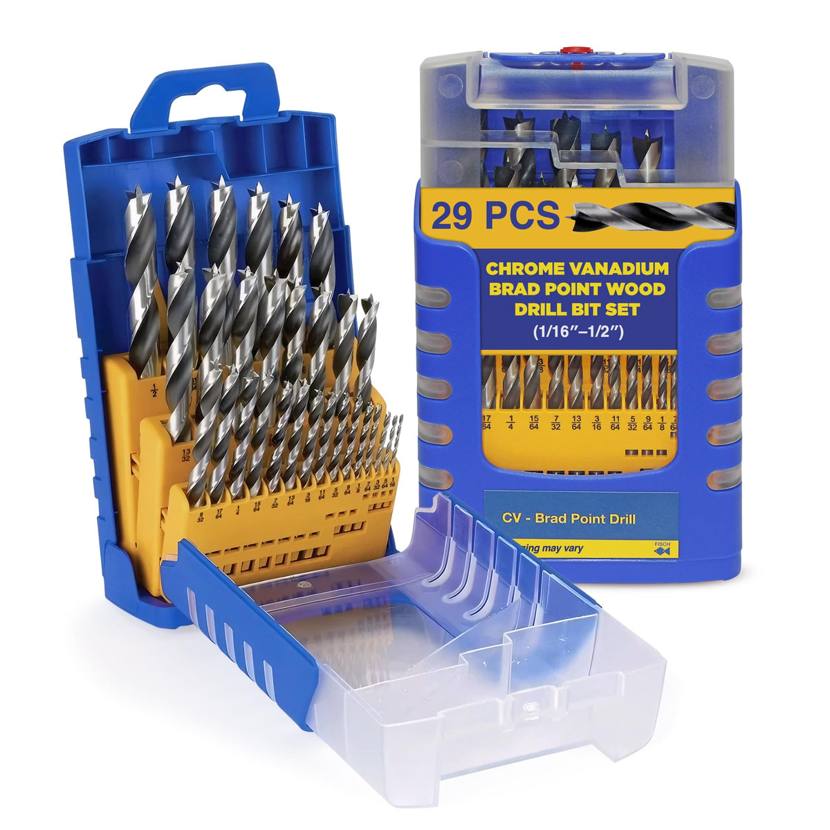 Fisch chrome-vanadium brad-point set delivers clean, accurate holes in wood.