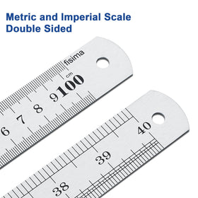 Fisima ruler with permanent etched graduations for durability
