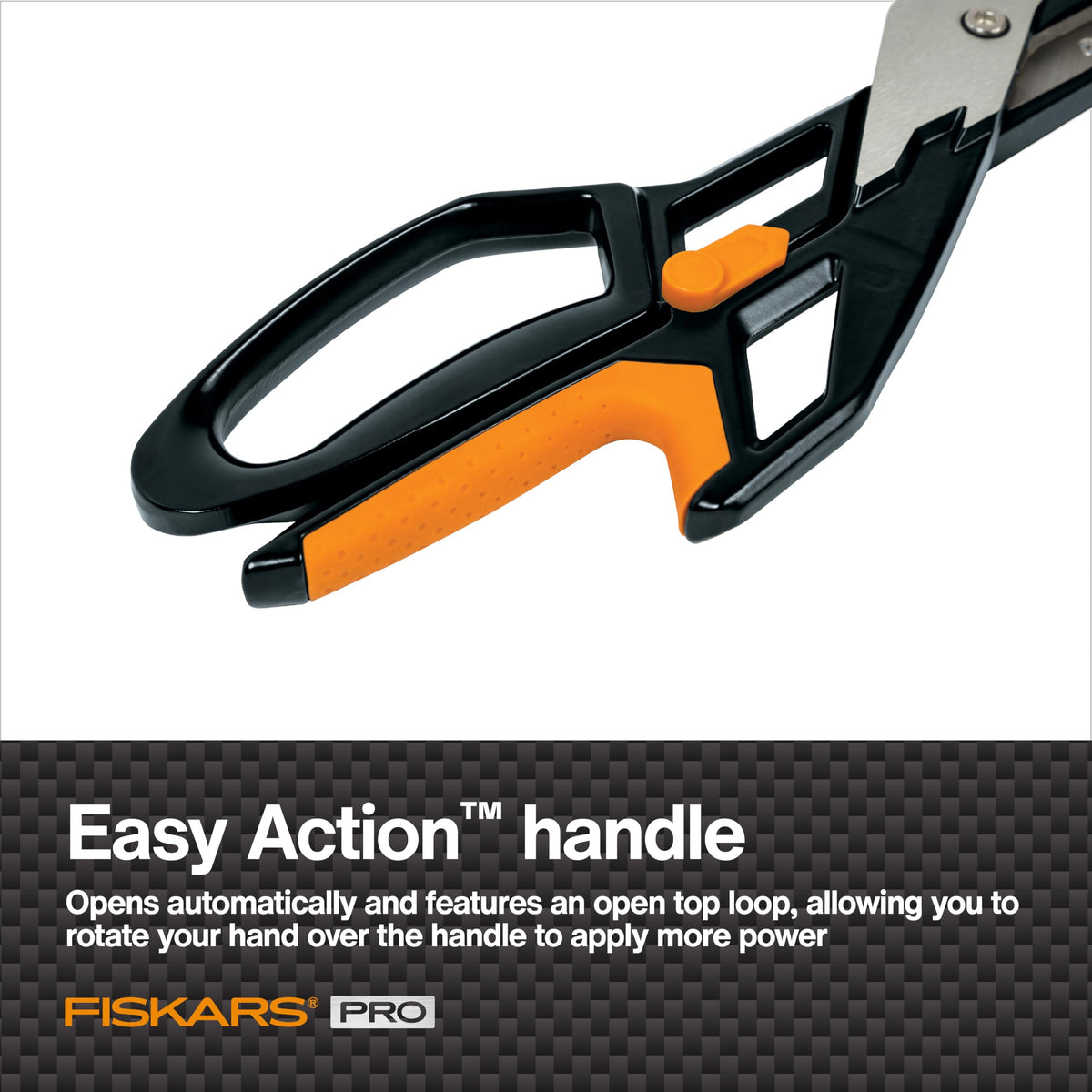 Fiskars PowerArc tin snips softgrip texture for comfortable use