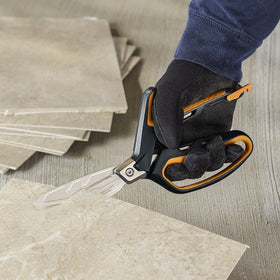 Fiskars PowerArc Easy Action Shears heavy-duty stainless blades resist rust for lasting performance