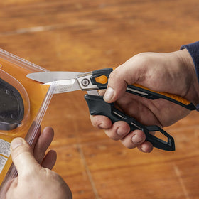 Fiskars PowerArc Utility Snips ergonomic design with durable 8-inch build