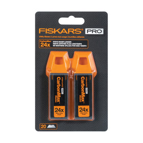 Fiskars Pro CarbonMax blades offer 24x longer edge retention for longer use.