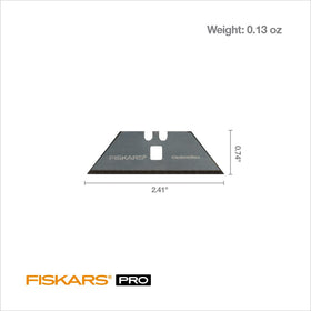 Fiskars Pro CarbonMax blades cut through cardboard and plastic sheets smoothly.