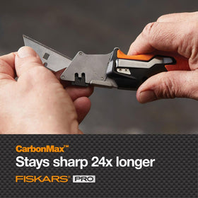 Fiskars blade snap-in design allows quick blade changes.