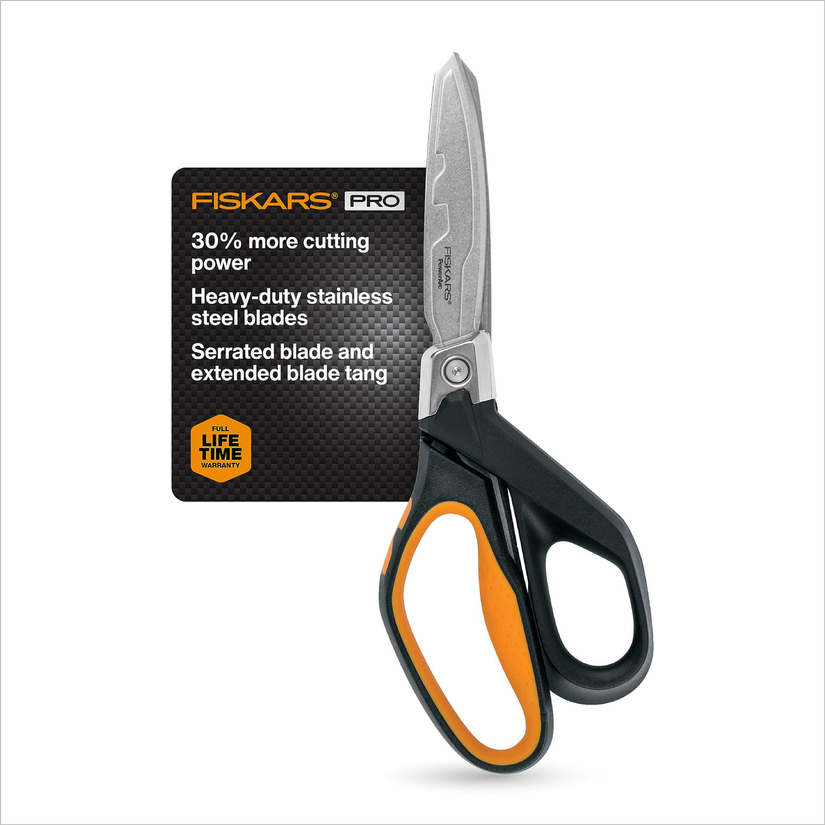 Fiskars Pro PowerArc Shop Shears demonstrate superior cutting power for thick materials
